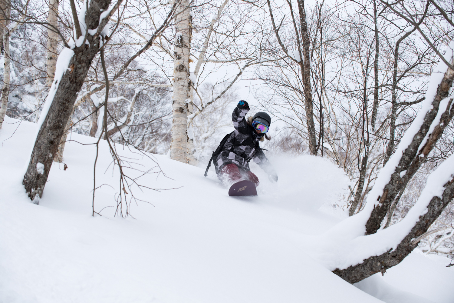 穿上滑雪板，你可以变成一个不同的动物 上田由纪惠 摄影：Takahiro Nakanishi