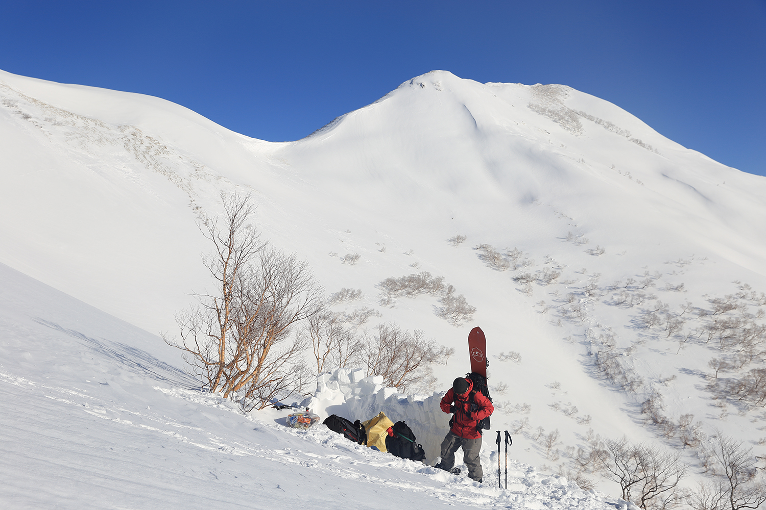 Hike further than the base towards the slope