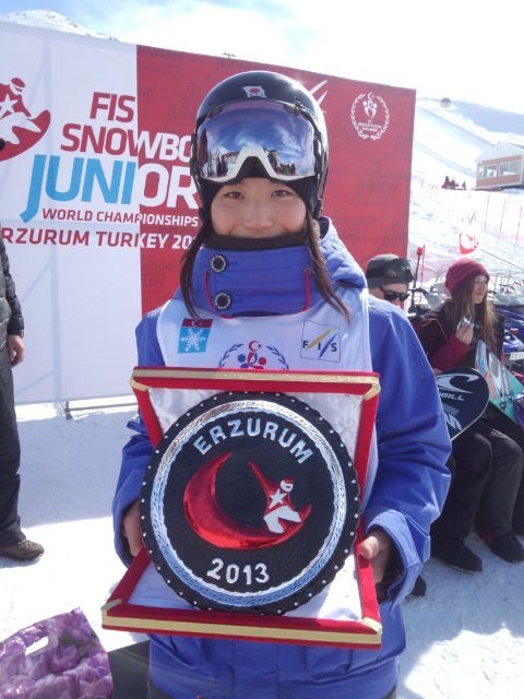 The number of overseas expeditions increased when I entered high school, such as finishing 4th in the FIS Snowboard Junior Championships.