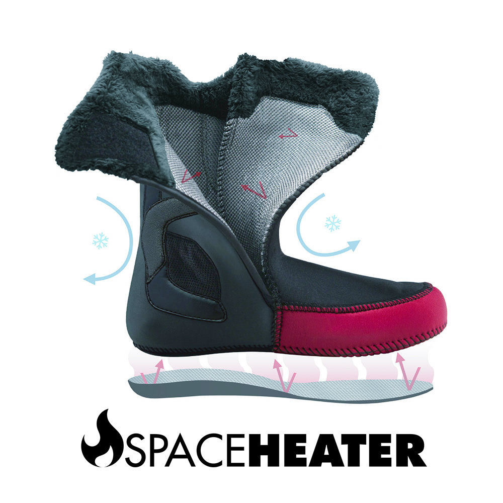 Intuition® Space Heater™ 衬垫，注重舒适性和保温性。热反射热毯面板将热量收集在靴子内。它可以使用专用加热器或体温进行热成型，使其成为完美的内衬。