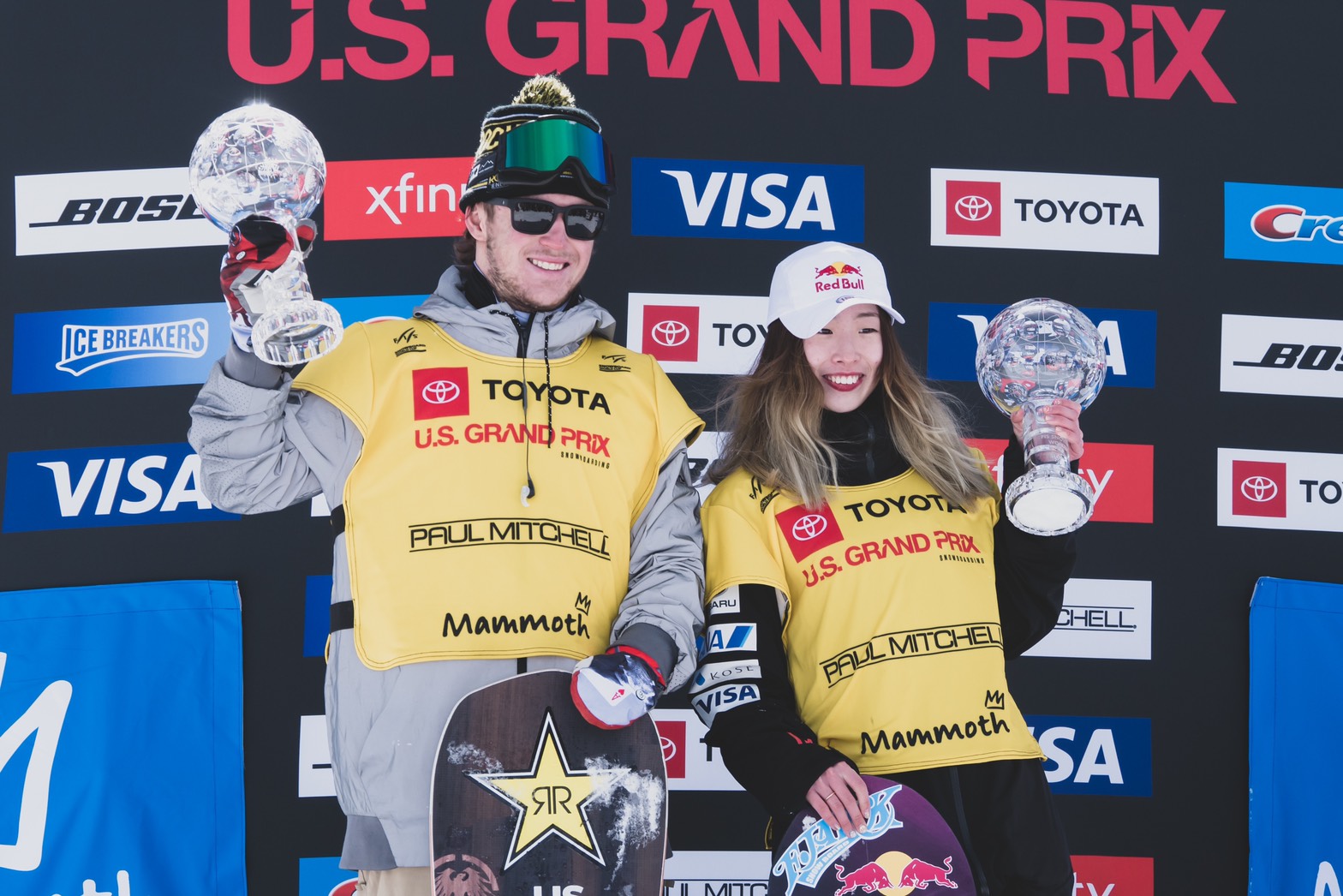 18-19 Snowboard World Cup Slopestyle final round, top spot by event