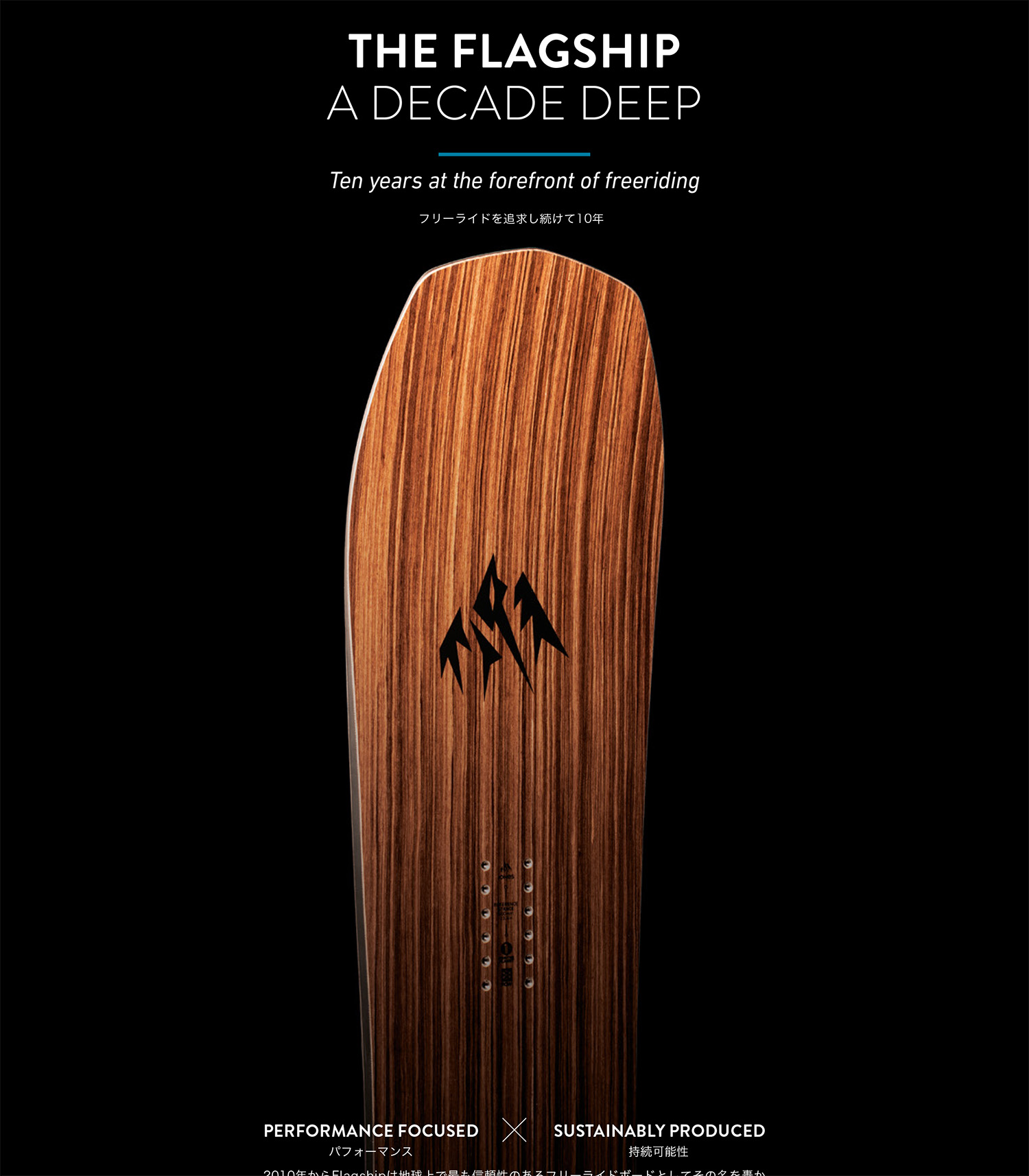 Ten years after the birth of JONES SNOWBOARDS, the flagship model