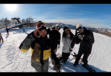 秘境南郷でHなビギナーボーダーにグラトリをやらせる動画